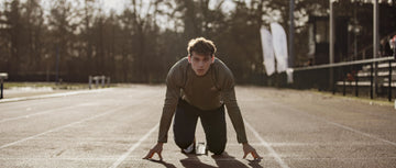 Kobe Vleminckx Sanas tijdens een sprinttraining op de piste