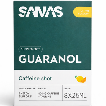 Sanas Guaranol sportvoeding met natuurlijke cafeïne uit guarana