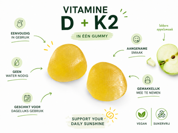 Voordelen van vitamine D+K2 gummies voor spieren, botten en immuunsysteem bij sporters
