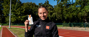 Renée Eykens Sanas op training in voorbereiding van een wedstrijd