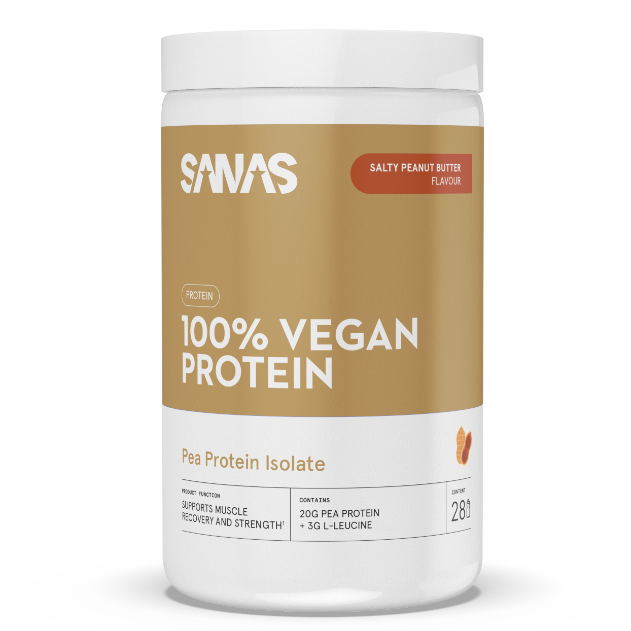 Sanas Vegan Protein Salty Peanut Butter verpakking