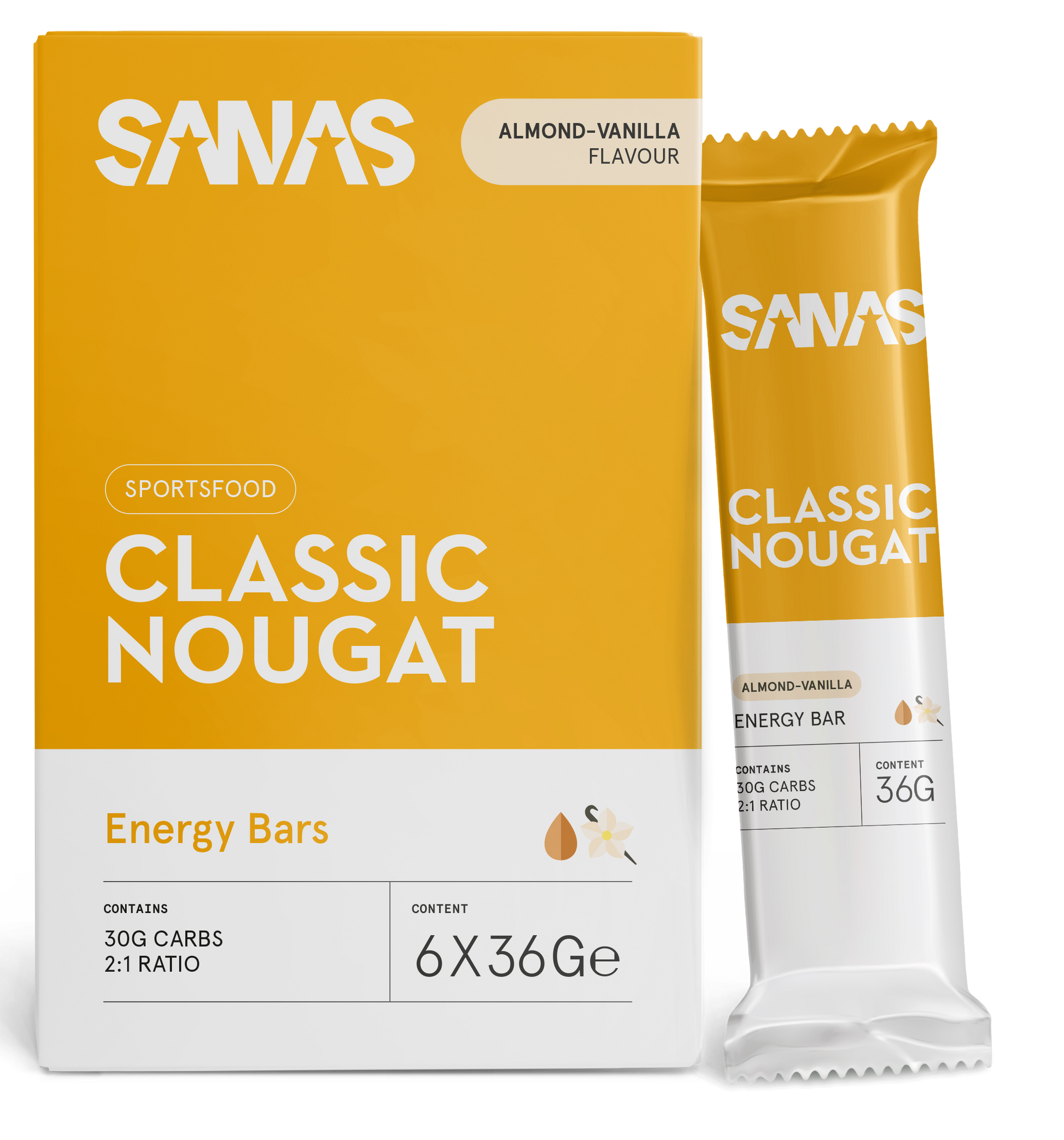 Classic nougat energy bar