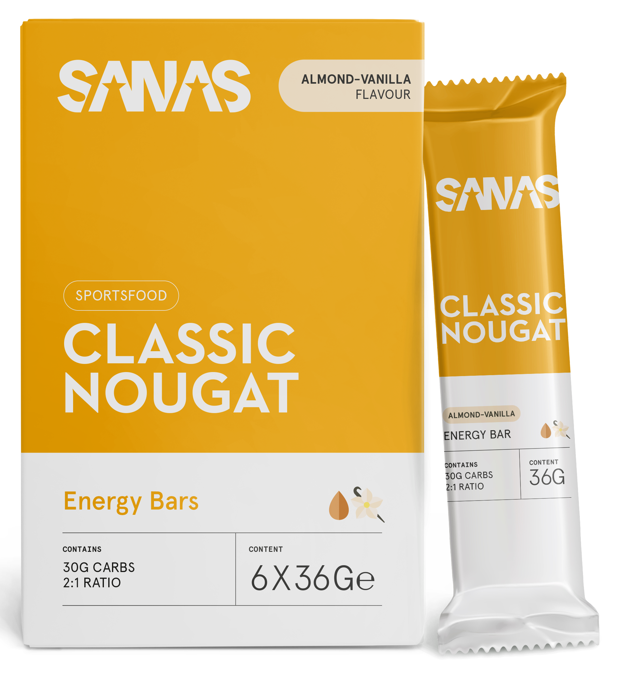 Classic nougat energy bar