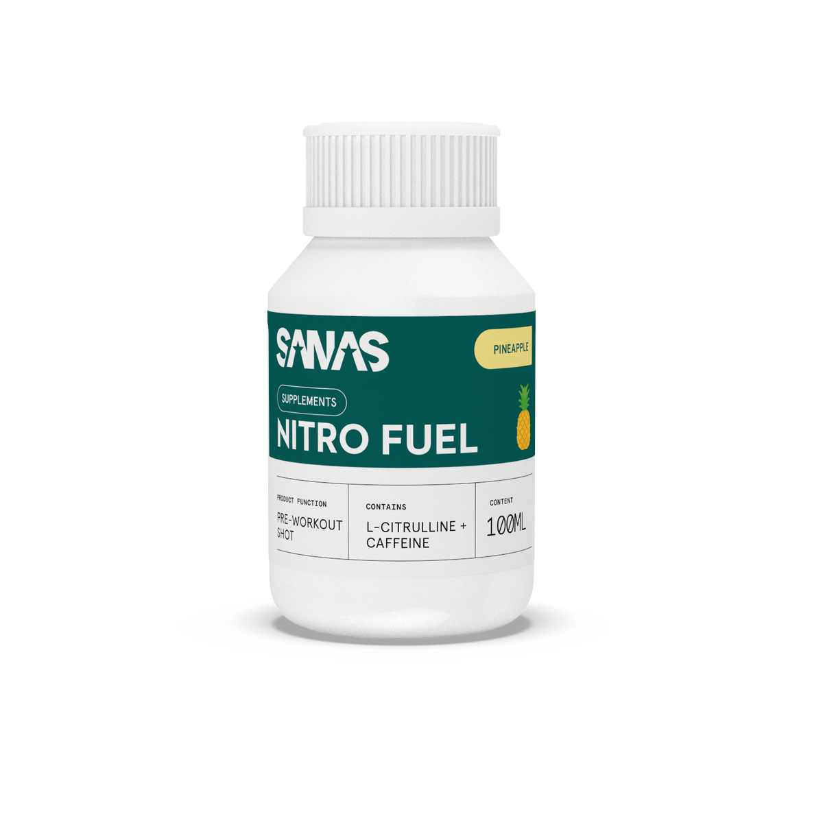 Sanas Nitro fuel, een pre workout met l-citrulline en cafeine
