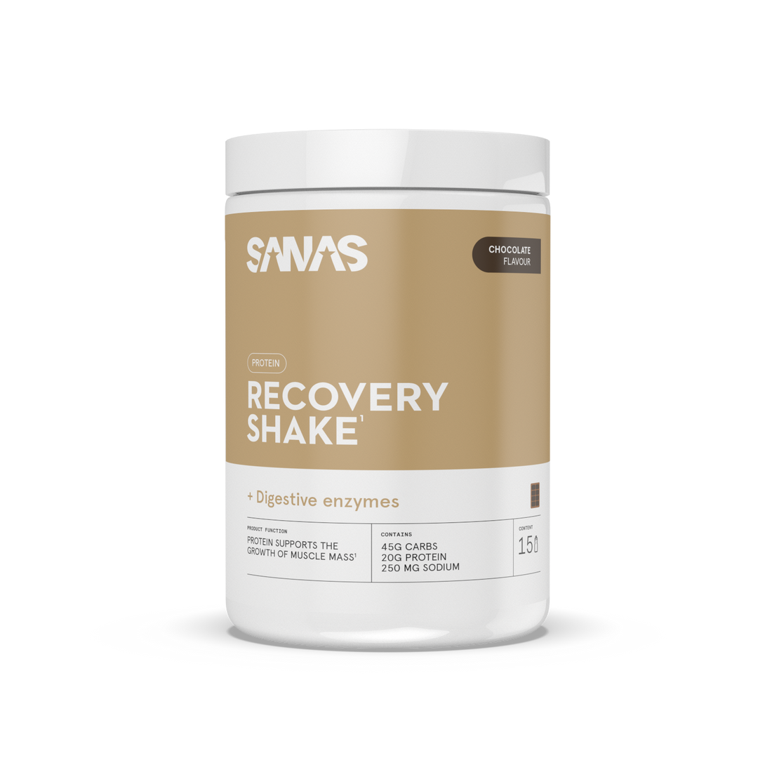 SANAS Clear Whey Recovery vanille, eiwitrijke sportdrank voor herstel na het sporten.
