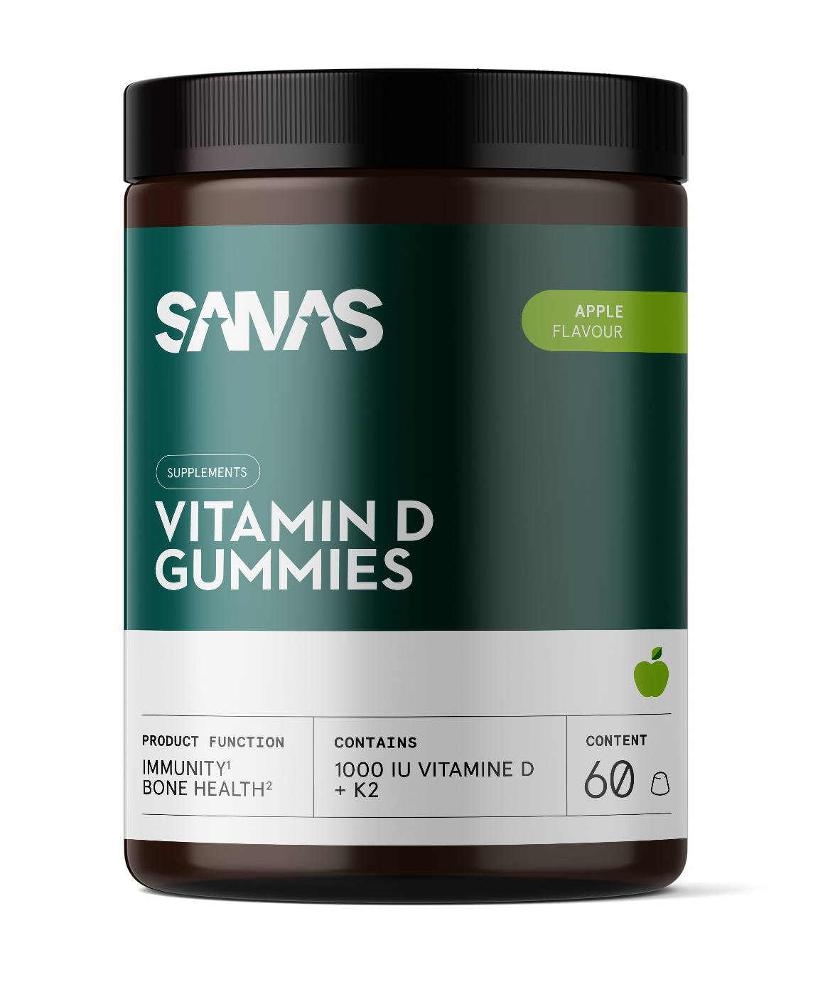 Sanas Vitamine D + K2 Gummies met 1000 IE vitamine D3