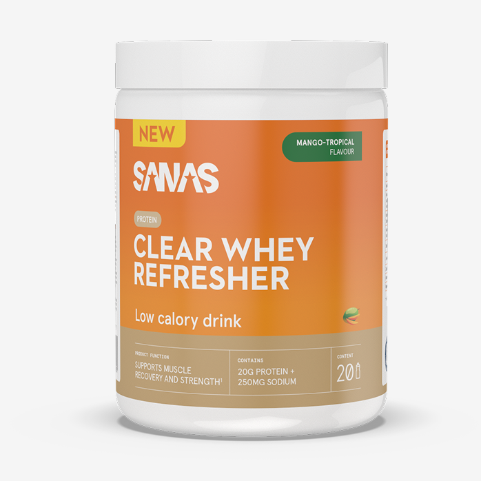 Clear whey refresher mango-tropical - frisse, fruitige proteïnedrank met  g proteïne als alternatief voor melkachtige proteïneshake