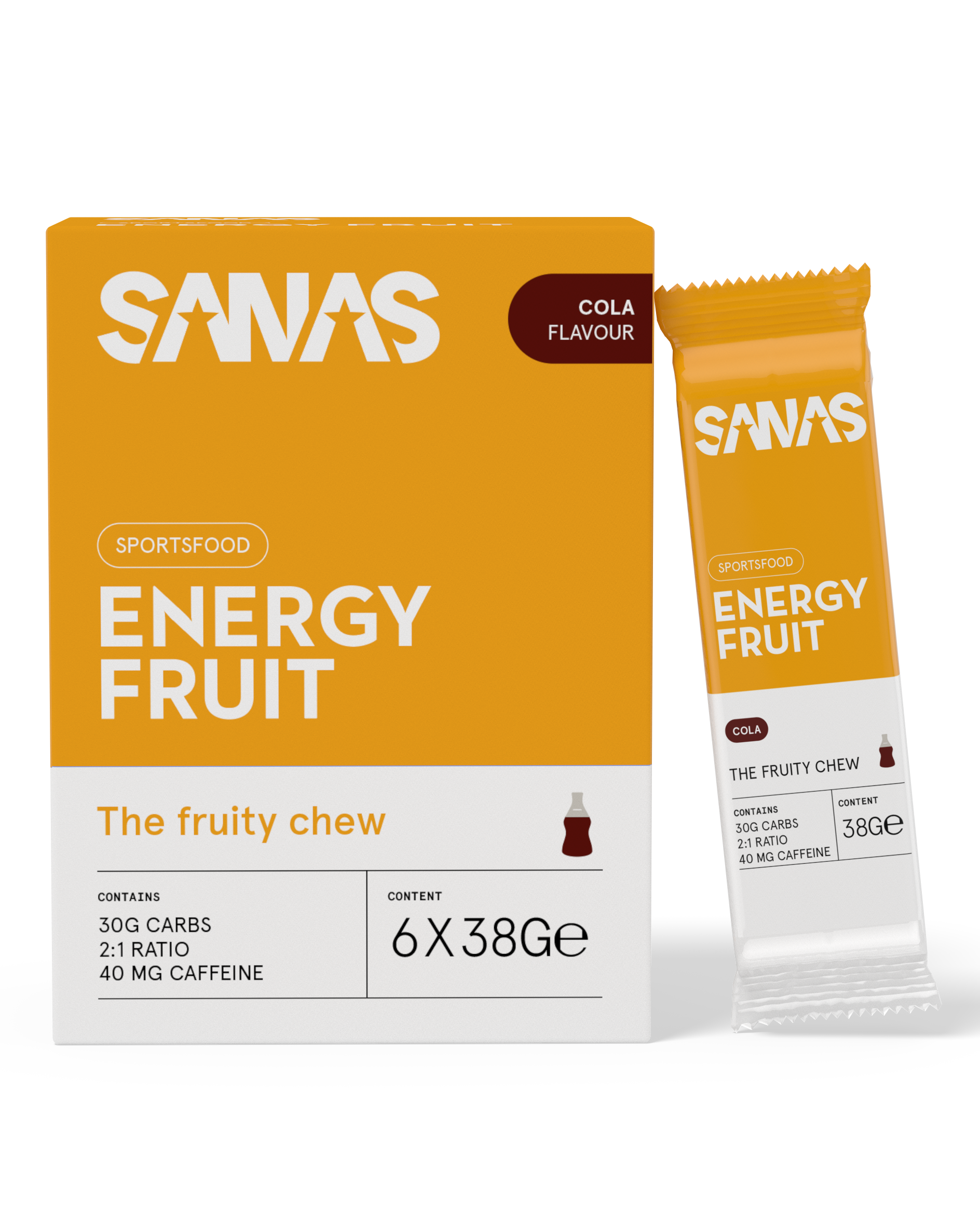 Sanas Energy Fruit energieblokjes met 30 g koolhydraten