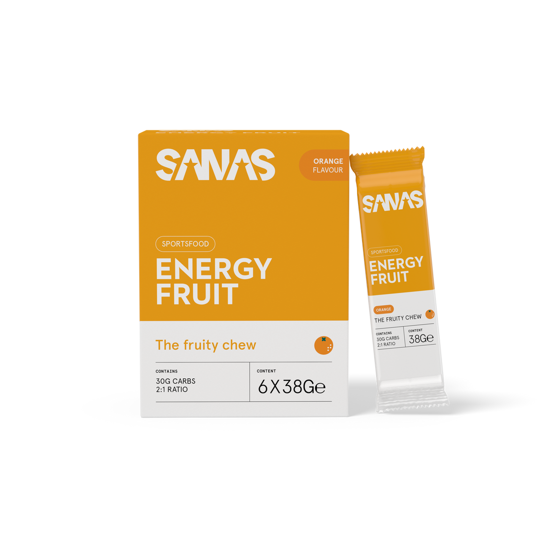 Energy fruit orange & cola/cafeïne (NIEUW)
