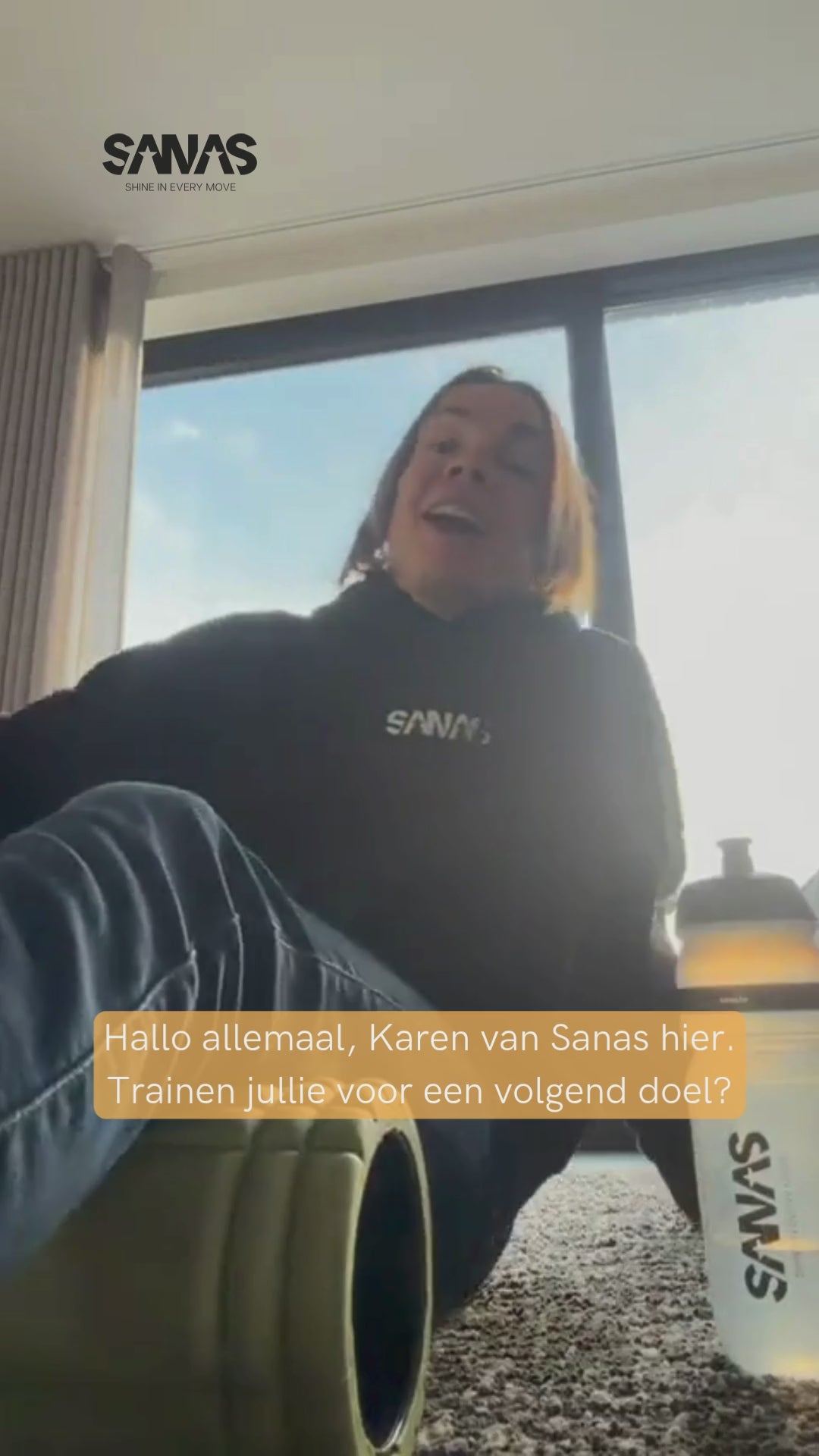 Karen Van Proeyen neemt haar Sanas Cartiplus‑shot als onderdeel van haar routine en reageert positief.